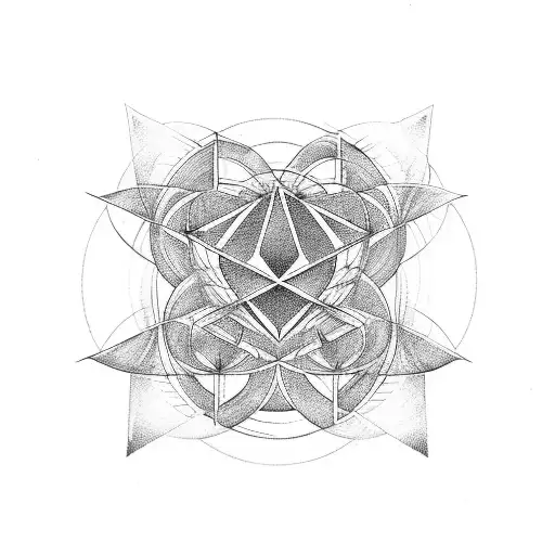 Sacred Geometry Line Work Elemental Symbols