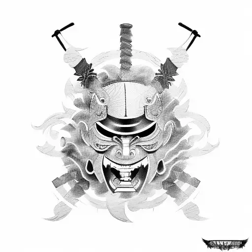 Tattoo Samurai Mask