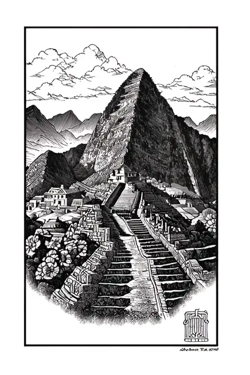 Machu Picchu Trail To Mountain Lama Head