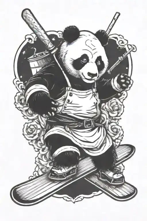 Panda Chef Snowboarding