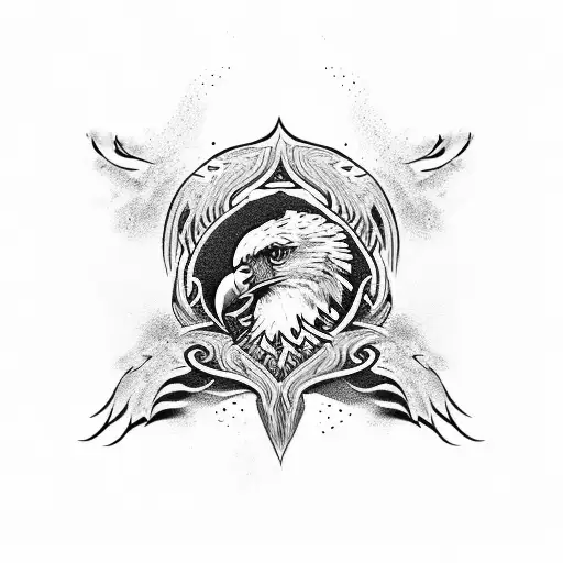 Big Ocean Wave Turning Into Wing Of An Eagle