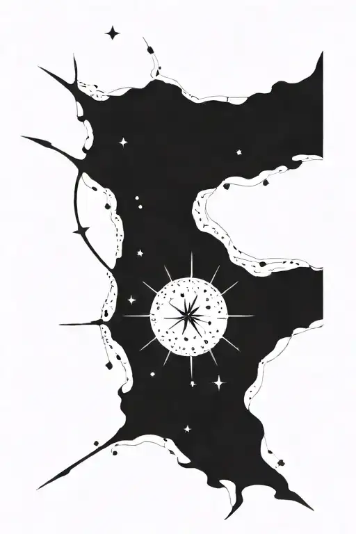 A Celestial Scene With The Moon And Stars Forming The Shape Of The Sagittarius Constellation