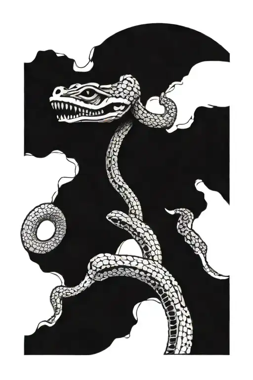 Rattlesnake Skeleton