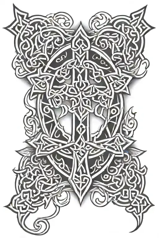 Black Celtic Cross Simple