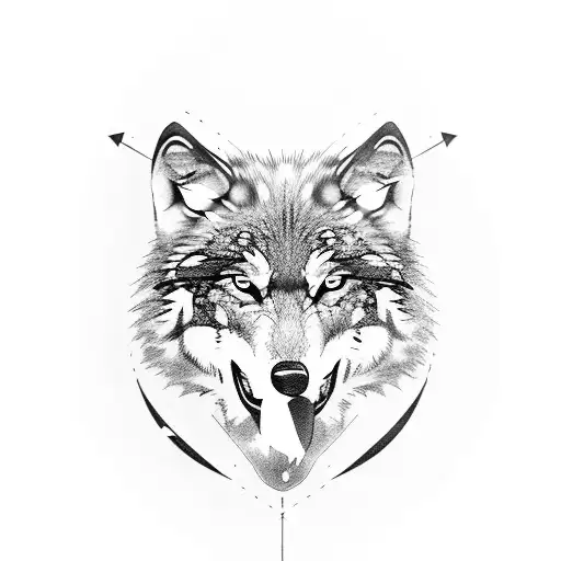 Wolf With Crow And Tiger