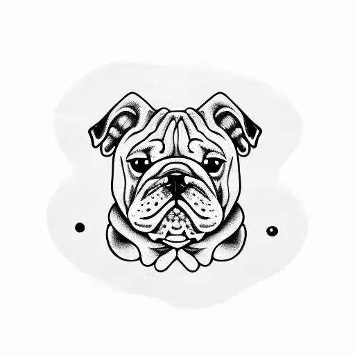 Baby Bulldog Scrunched Up Face