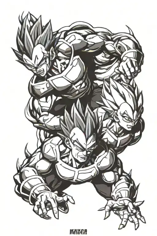 Majin Vegeta And Freeza