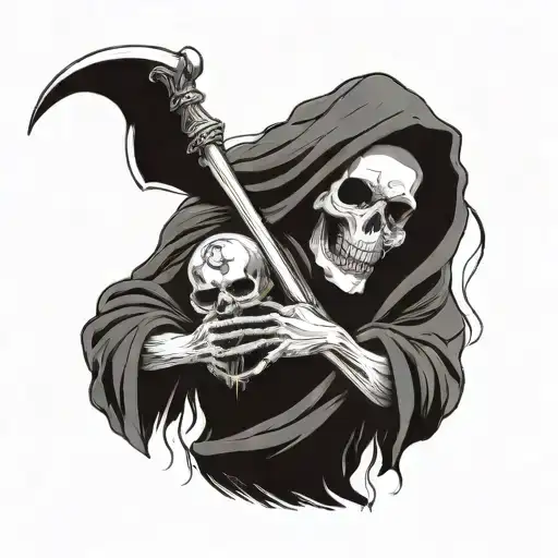 Memento Mori With Grim Reaper