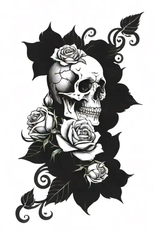 Skull And Rose