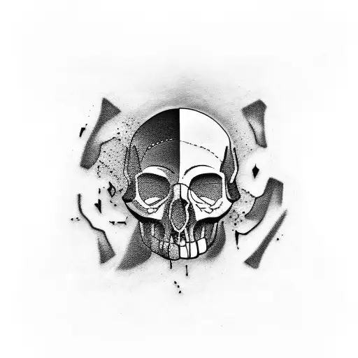 Raven Skull With Herbs