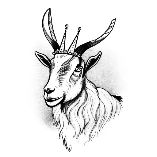 Goat With A Crown