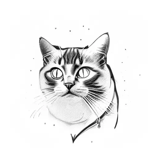 Black Cat With Blue Collar