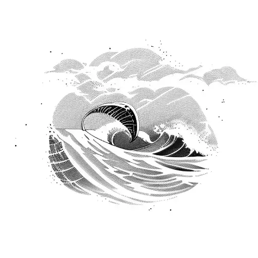 Kitesurfer Wave Ocean