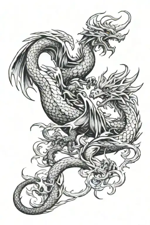 Dragon And Phenix Full Sleeve