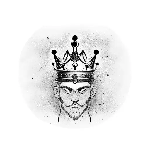 Crown With King Letters