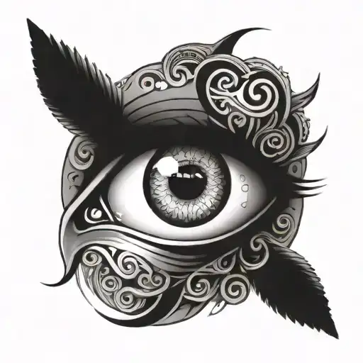 An Angelic Eye With A Demon Reflection