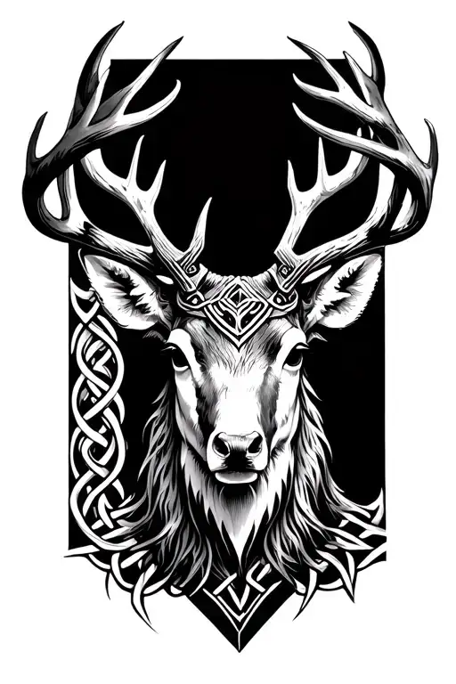 Celctic Warrior Celtic Deer Head