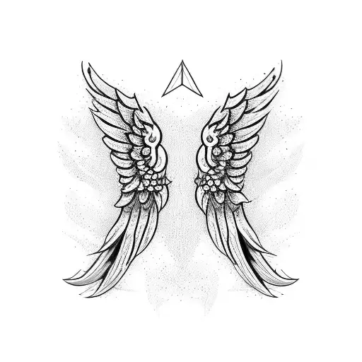 A Wing With An Ornament