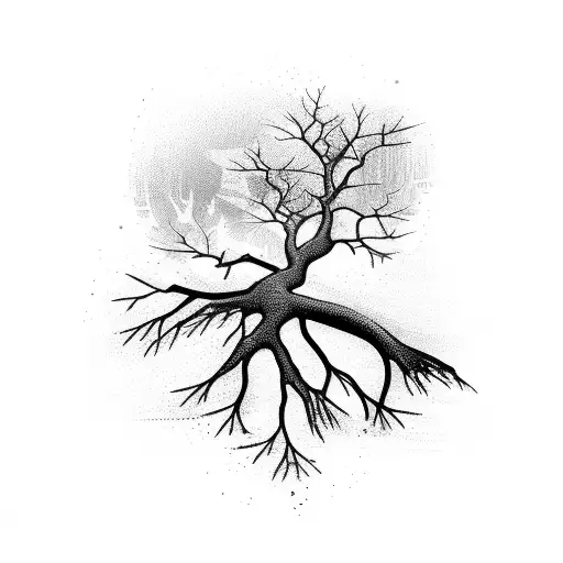 A Guitar Made Of Tree Branches With Water Flowing Through The Strings