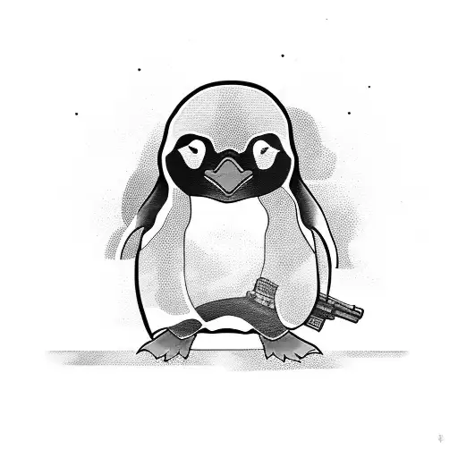 Penguin With Gun