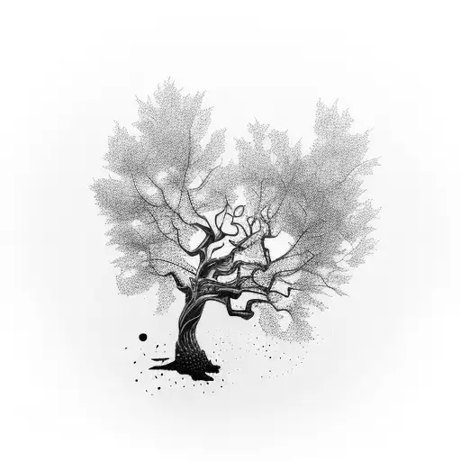 Outdoor Tree Silhouette Elbow To Shoulder