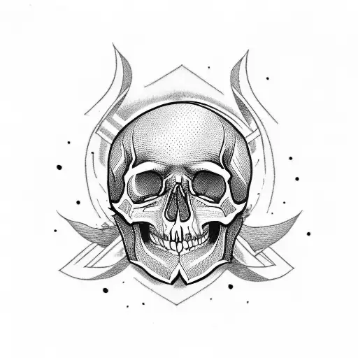 Skull With Hearth