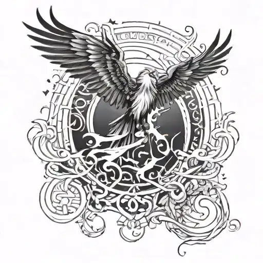 A Split Tattoo Half Of It Would Be A Phoenix And The Other Half Would Be A Quote