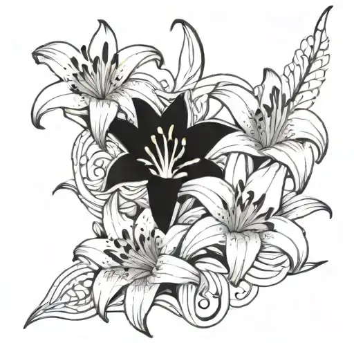 Lily Flowers With Twings