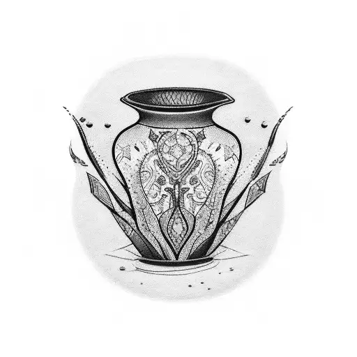 Broken Vase With Flosers