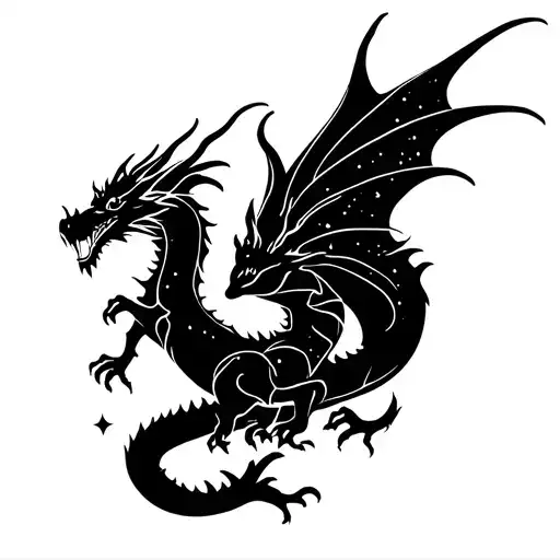 Dragon Flying To The Stars