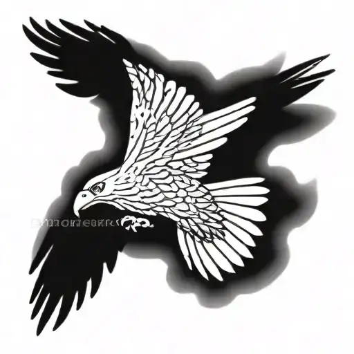 Flying Eagle From Down To Up Chest Tattoo Men