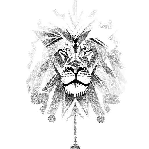 Humanoid Lion In Armor With Black Back Ground