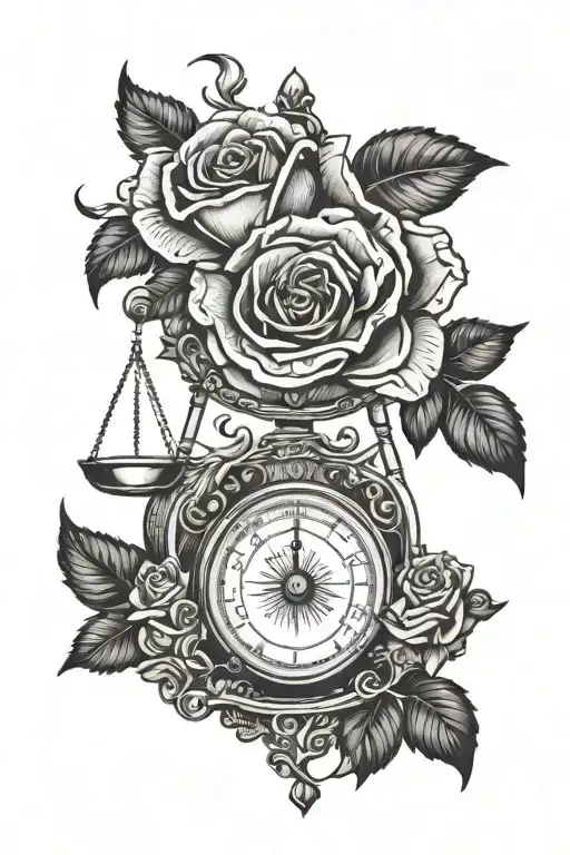 Scales With A Choice Between An Eye And A Rose