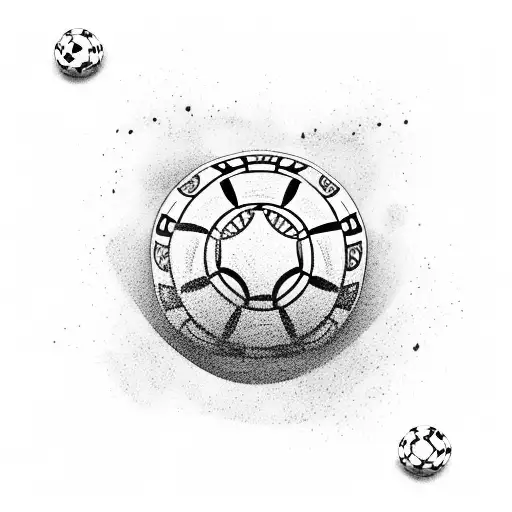 A Beach Soccer Player Doing An Overhead Kick With A Poker Chip Instead Of A Soccer Ball