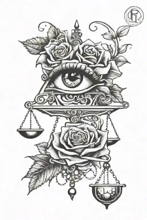 Libra Eye And Rose