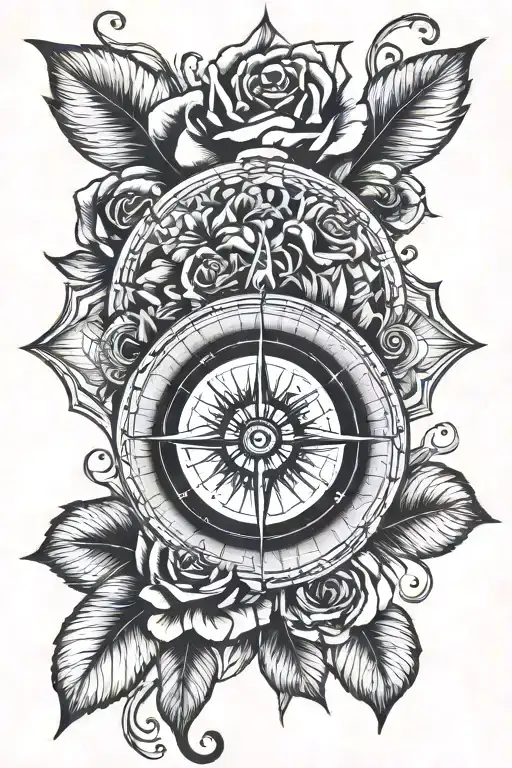 Eye Compass And Rose