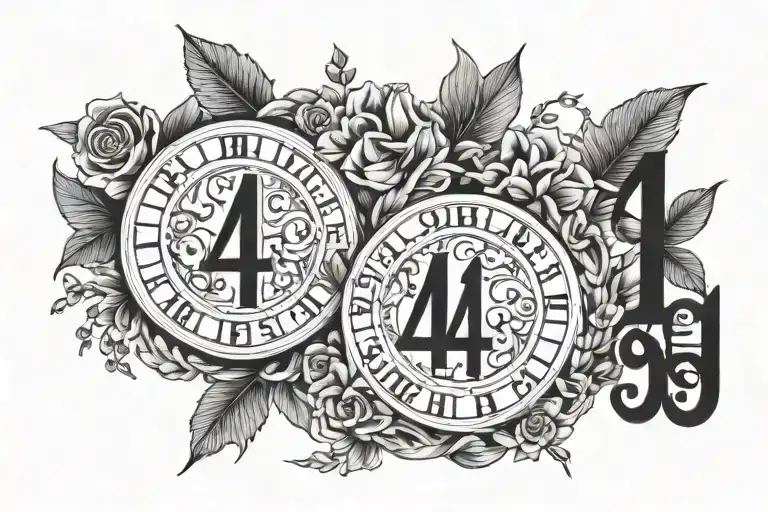 Roman Numbers With The Birth Date Of My Children 4 April 2024 And 7 December 2019 On The Left Chest