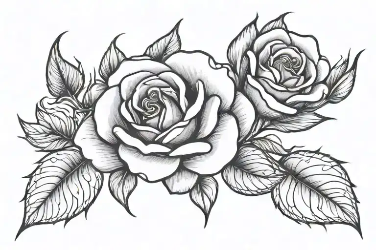 Simple Rose With Flames Shooting