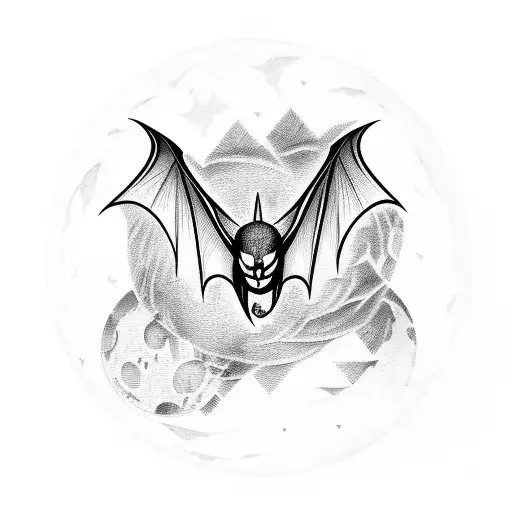 Bat With A Red Moon