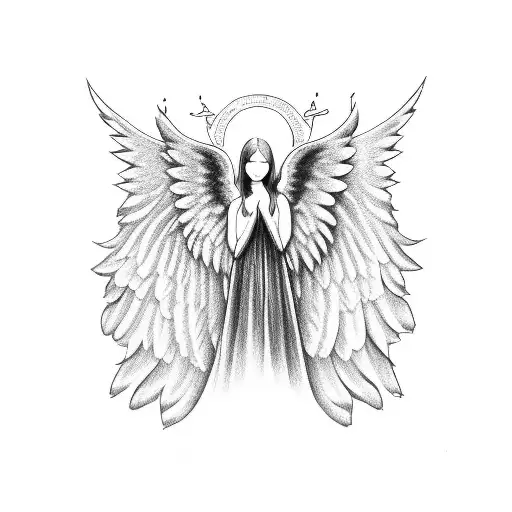 Angel With Wings Dark Theme