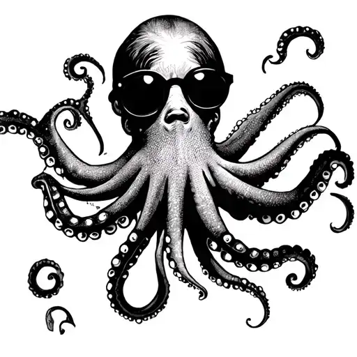 Octopus With John Lennon Glasses