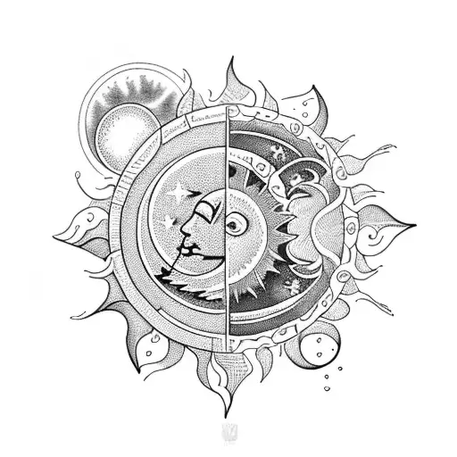 Sun And Moon With Thorn