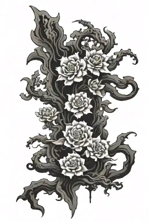 Chinese Ink Brush Art Gothic Style