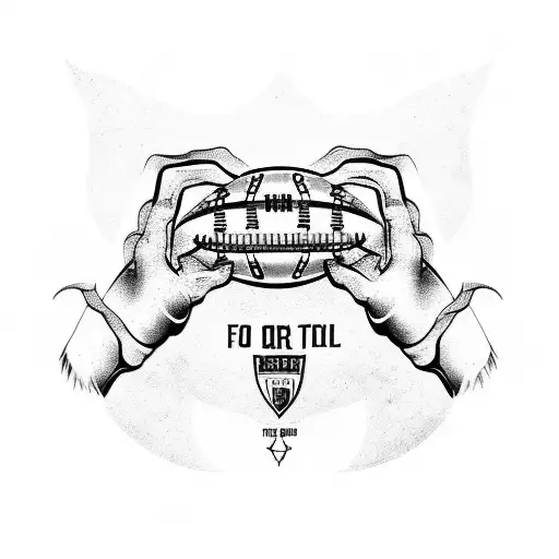 A Football Field With A Quote From The Bible