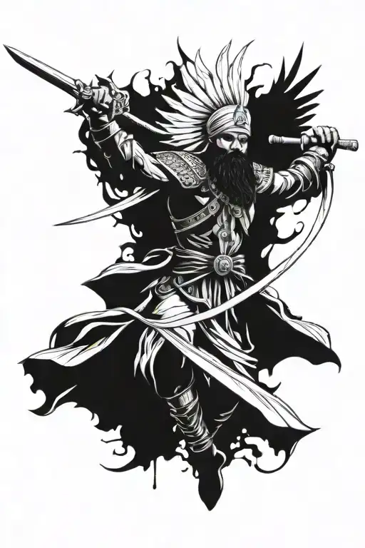 Incorporate Elements Of Sikh Warrior Hawk Flying