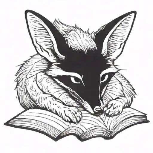 A Fennec Fox Reading A Book