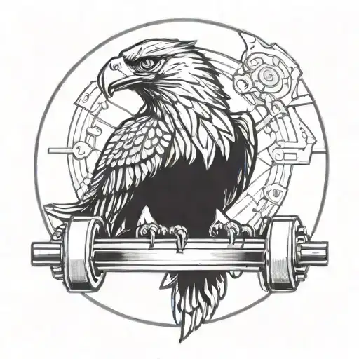 Eagle Holding A 45Lbs Weight Plate