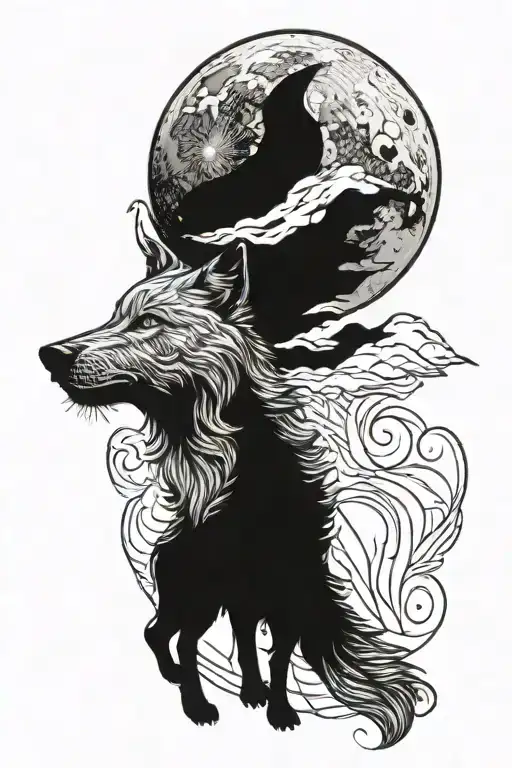 Wolf Howling At The Moon
