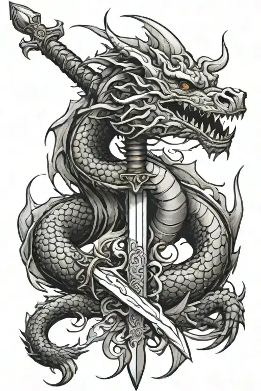 Dragon In Sword Wrapped