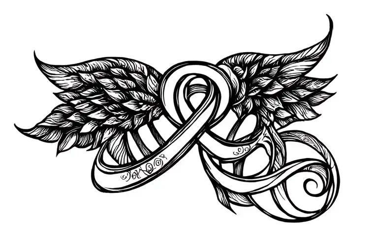 Mom That Goes Through Cancer Symbol Intertwined